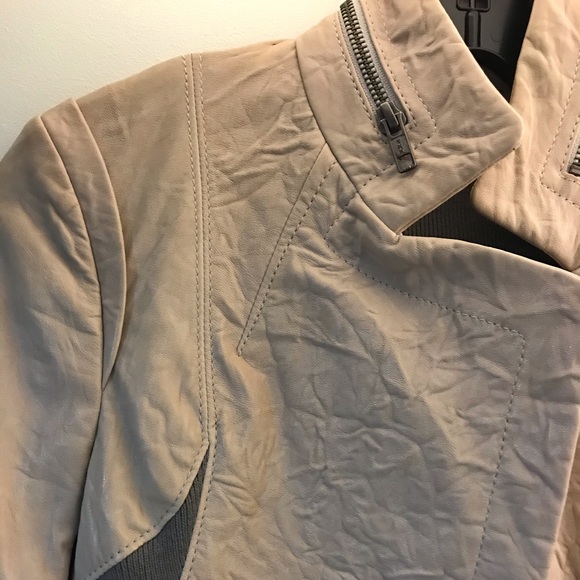 Cut25 by Yigal Azrouel 2 tone leather jacket - Picture 5 of 11